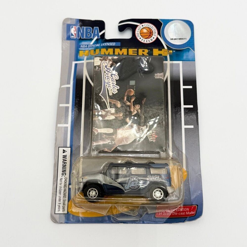 Early 2000s Fleer NBA Diecast Hummer H2 Vehicle Brand New Carlos Arroyo Utah Jaz
